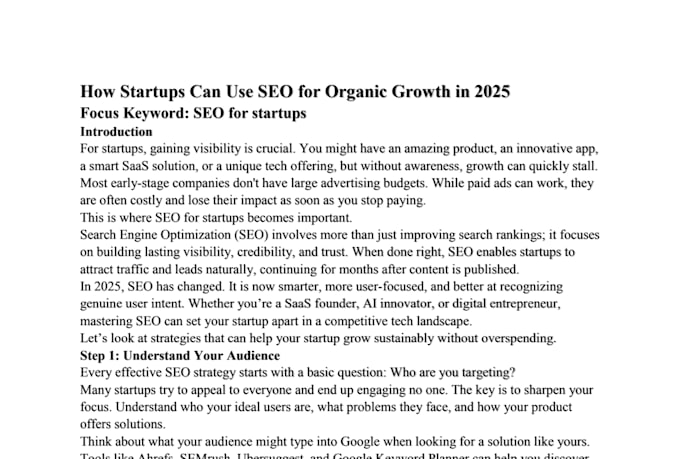 write a technical blog and SEO optimized article for saas